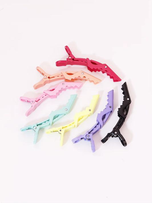 6Pcs Crocodile Hair Clip Design Claw Shaped Hair Clip Salon Hair Clip Hair Accessories Makeup Clip Special for Real Hair Wigs