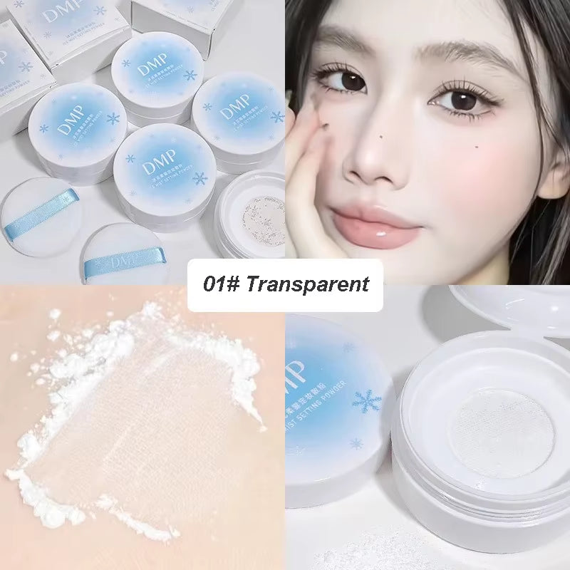 Matte Translucent Loose Powder Waterproof Oil-Control Full Coverage Face Makeup Setting Finish Powder Korean Makeup Cosmetics