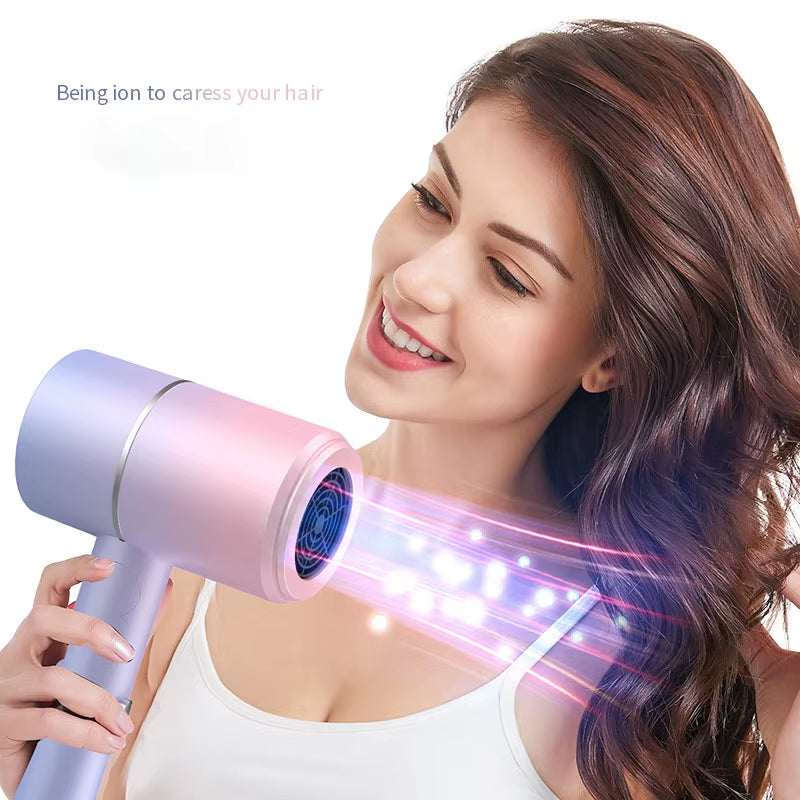 Portable Anion Hair Dryer Quick Dry with Diffuser Blue Light Hair Care Professional Foldable Home Travel Hair Care Dryer 2025