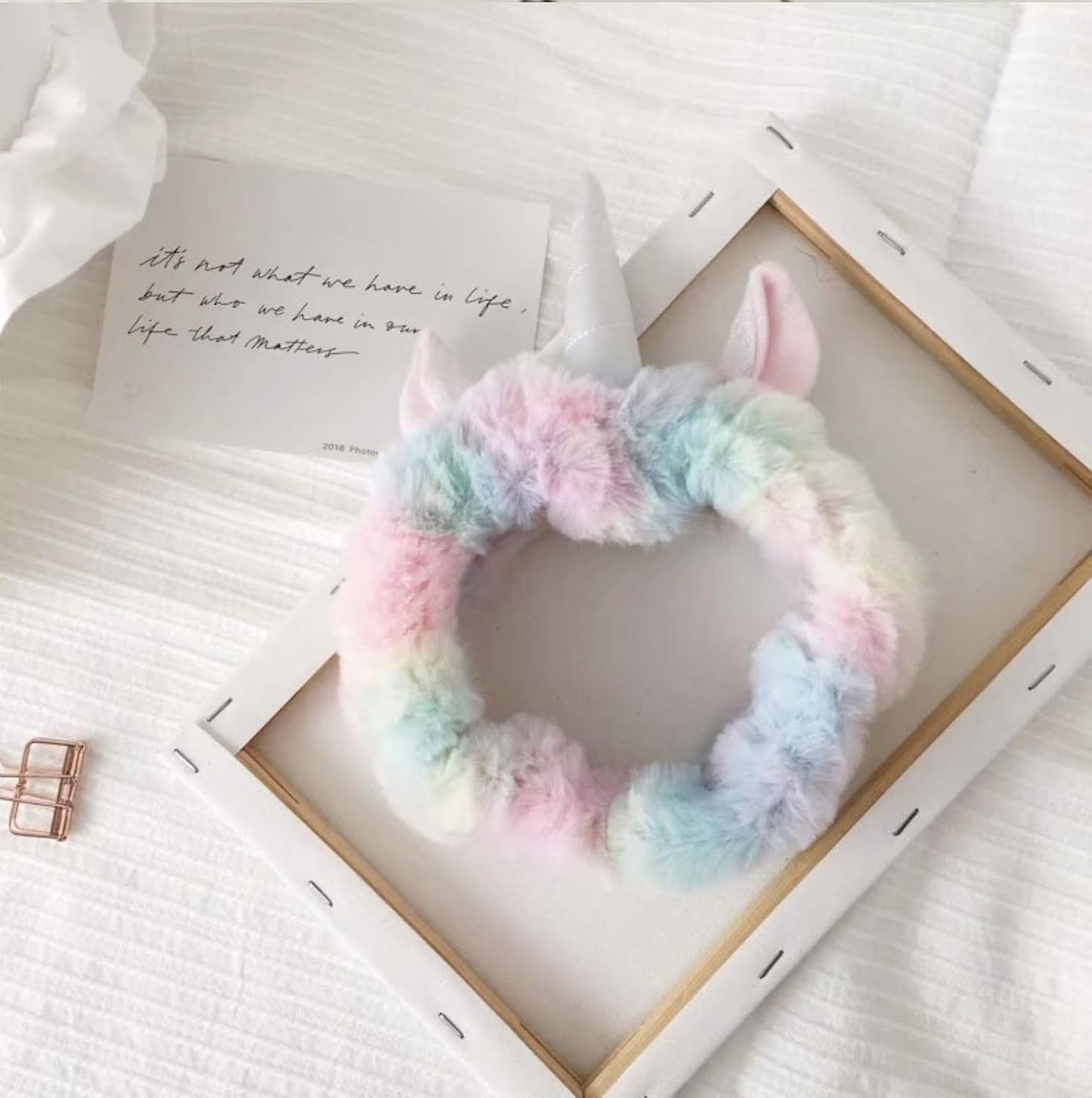 Unicorn Makeup Headband Cute Shower Hairband Women Girls Spa Headband for for Washing Face Spa Makeup Shower Bath Sports