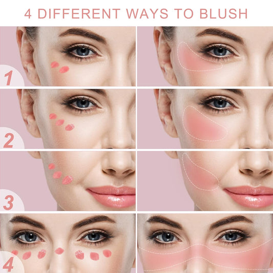 Liquid Blush Makeup,Soft Cream Blush for Cheeks, High-Pigmented, Long-Wearing, Waterproof, Natural Glossy, Skin Tint Blush Stick Face Makeup for Women and Girls(Float On)