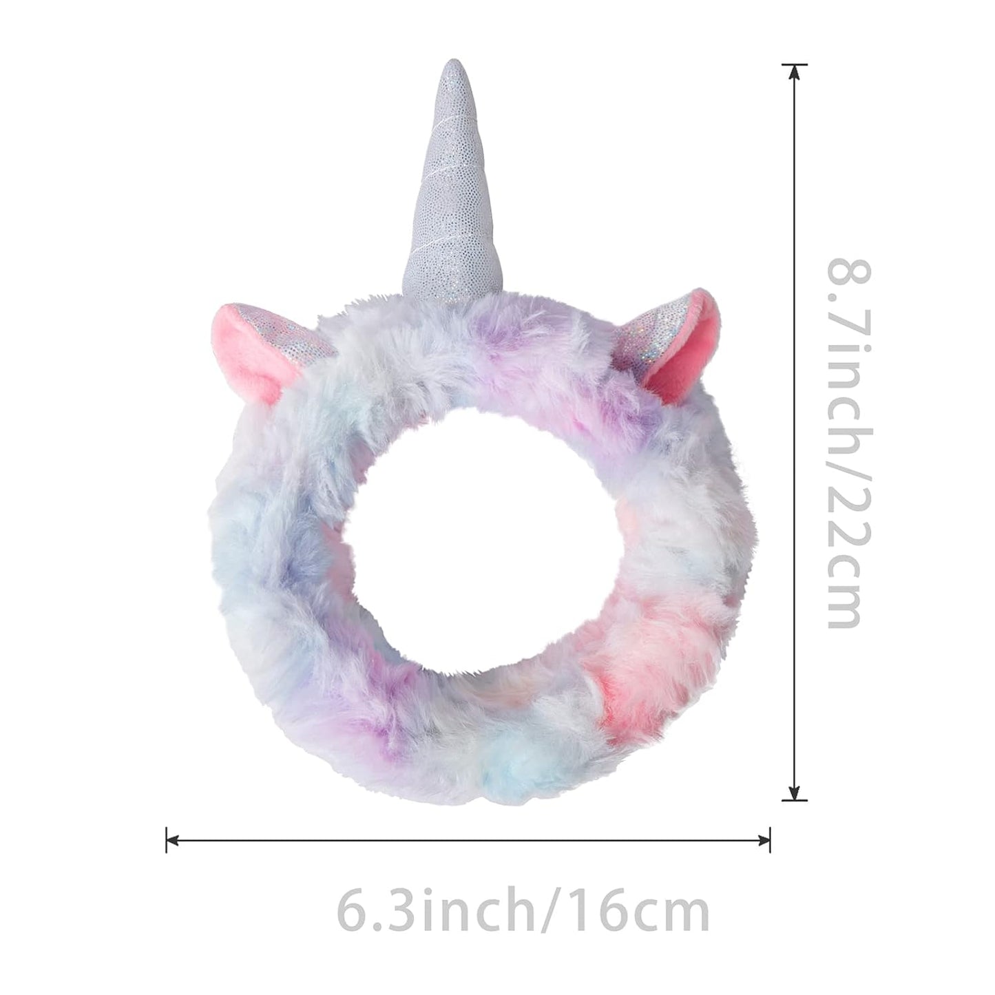 Unicorn Makeup Headband Cute Shower Hairband Women Girls Spa Headband for for Washing Face Spa Makeup Shower Bath Sports