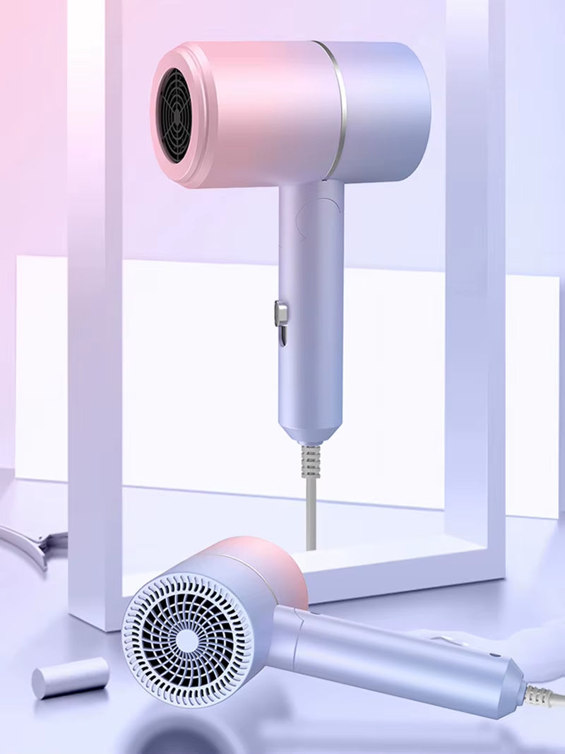 Portable Anion Hair Dryer Quick Dry with Diffuser Blue Light Hair Care Professional Foldable Home Travel Hair Care Dryer 2025