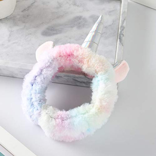 Unicorn Makeup Headband Cute Shower Hairband Women Girls Spa Headband for for Washing Face Spa Makeup Shower Bath Sports