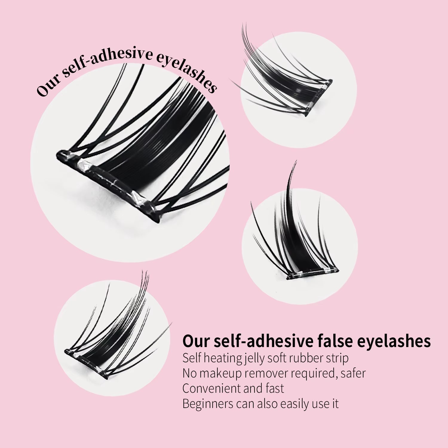 Manga Lashes Self Adhesive Lash Clusters No Glue Needed Natural Wispy Individual Lashes Korean Makeup