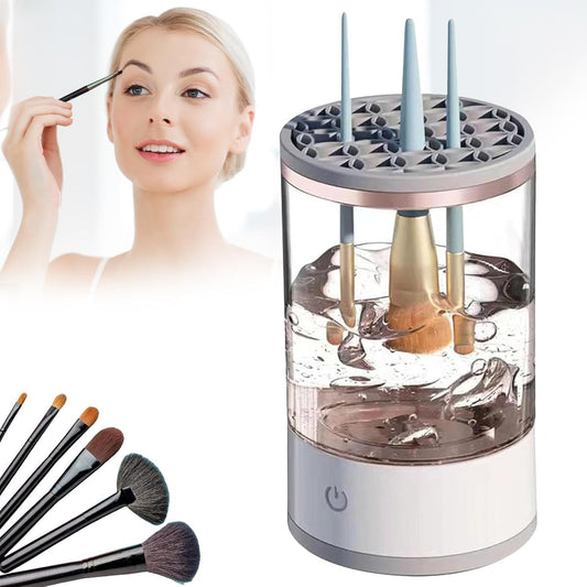 Electric Makeup Brush Cleaner, 2024 New Automatic Rotating Cosmetic Brush Cleaner Fit for All Size Brushes (A Type-Plug In)