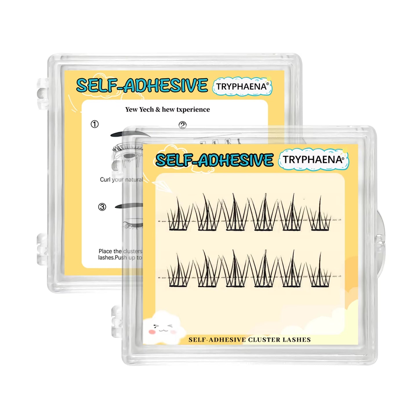 Manga Lashes Self Adhesive Lash Clusters No Glue Needed Natural Wispy Individual Lashes Korean Makeup