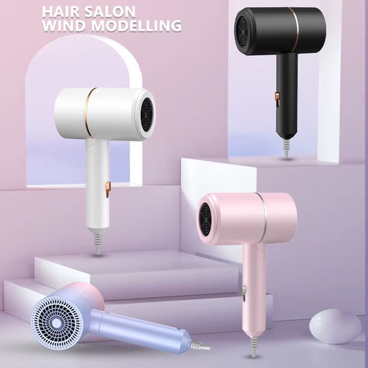 Portable Anion Hair Dryer Quick Dry with Diffuser Blue Light Hair Care Professional Foldable Home Travel Hair Care Dryer 2025