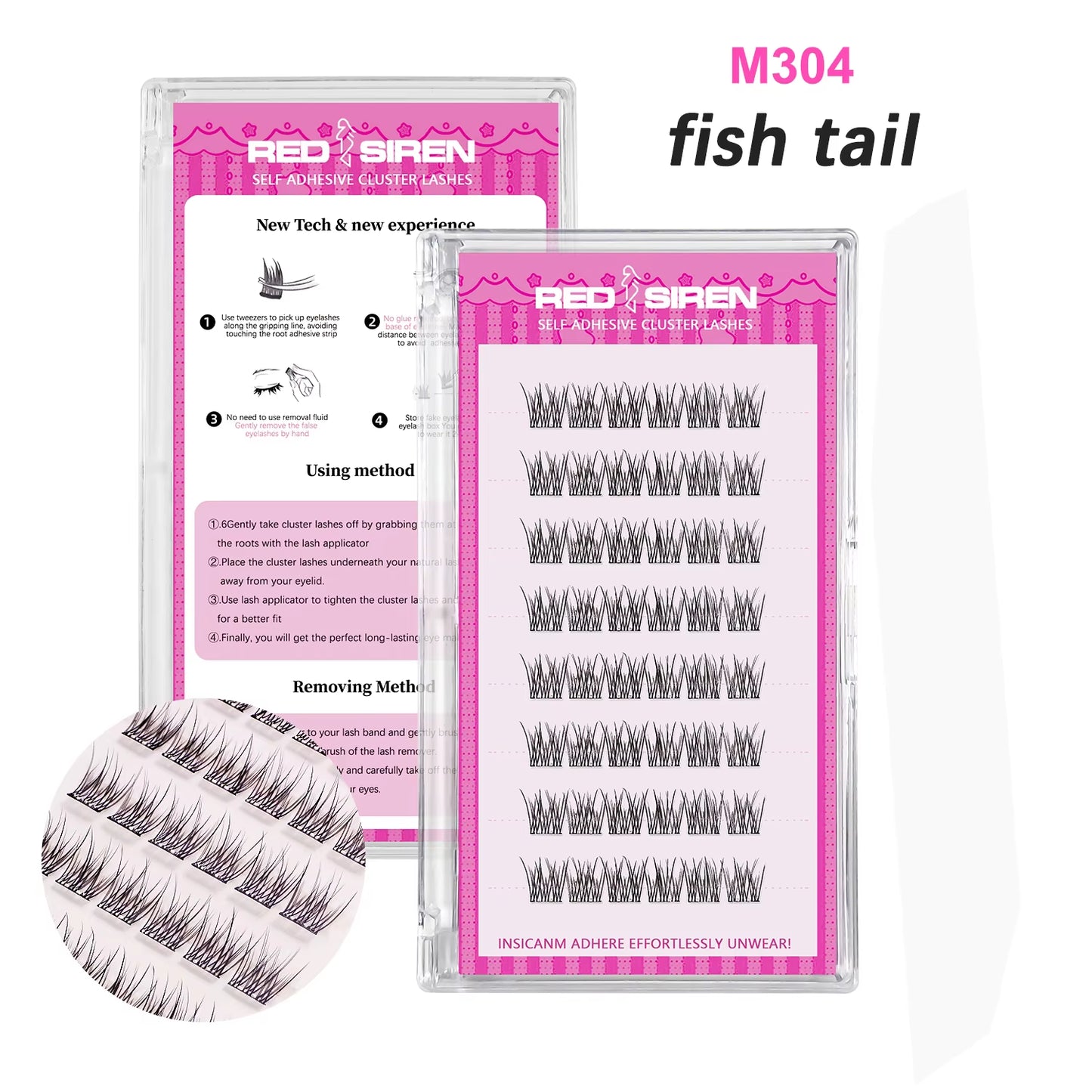 Manga Lashes Self Adhesive Lash Clusters No Glue Needed Natural Wispy Individual Lashes Korean Makeup