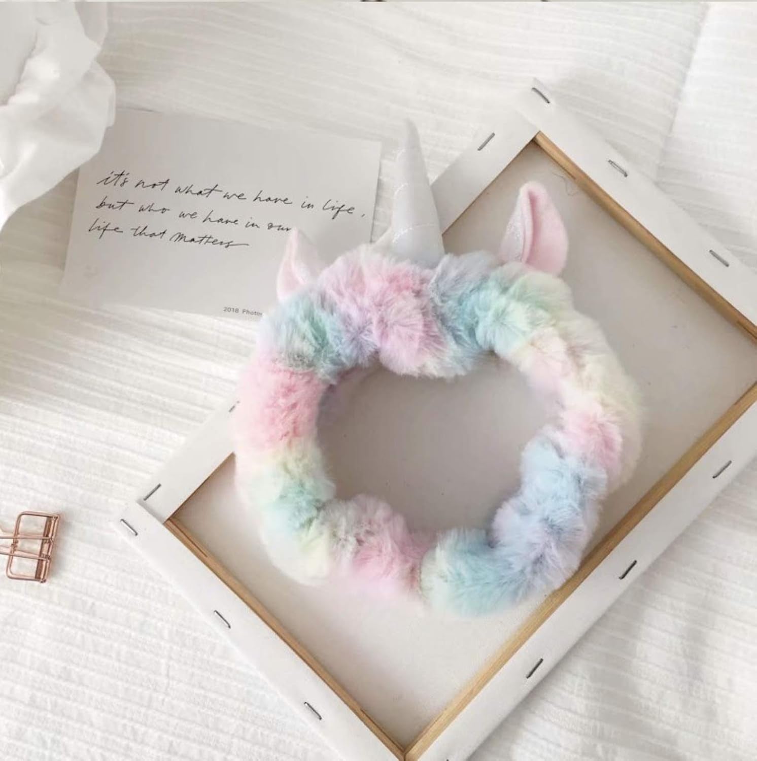 Unicorn Makeup Headband Cute Shower Hairband Women Girls Spa Headband for for Washing Face Spa Makeup Shower Bath Sports