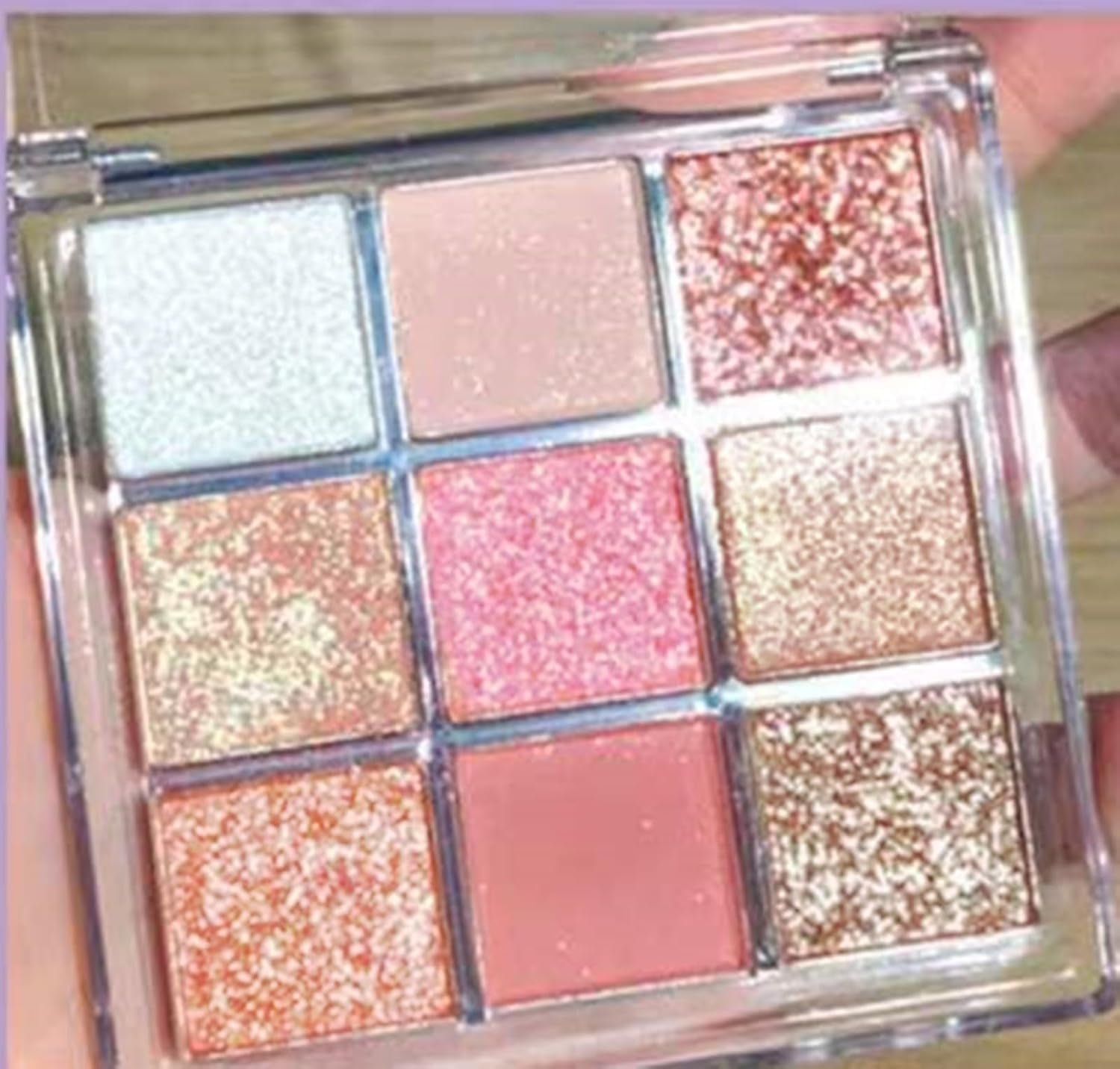 9 Colors Eyeshadow Palette,Glitter&Shimmer Eyeshadow Korean Makeup,Long Lasting Blendable Shades Eye Shadow Make Up,01