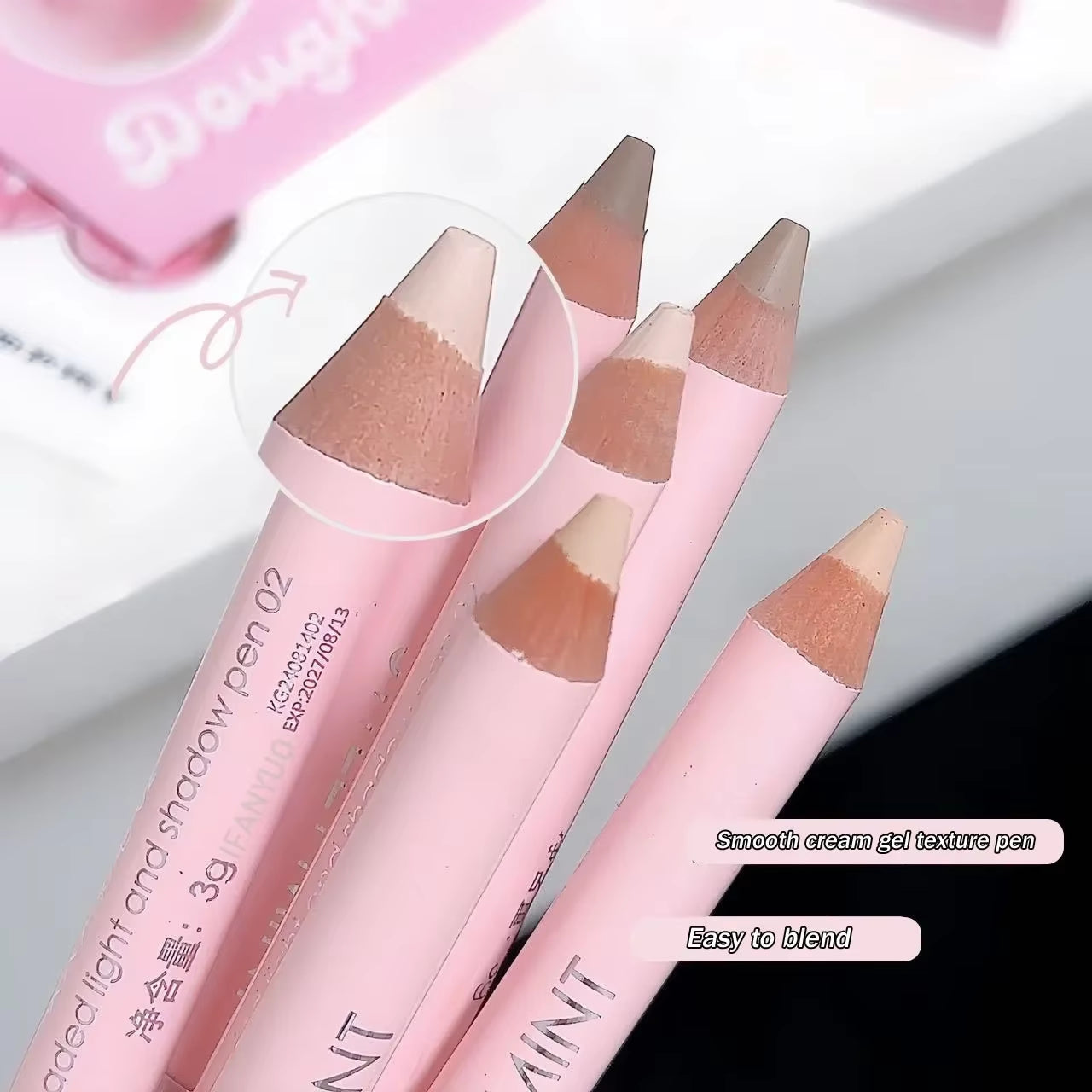 Natural 3D Contouring Pen Face Brightening Corrector Nose Shadow Sculpting Face Silkworm Highlighter Shading Stick Korean Makeup
