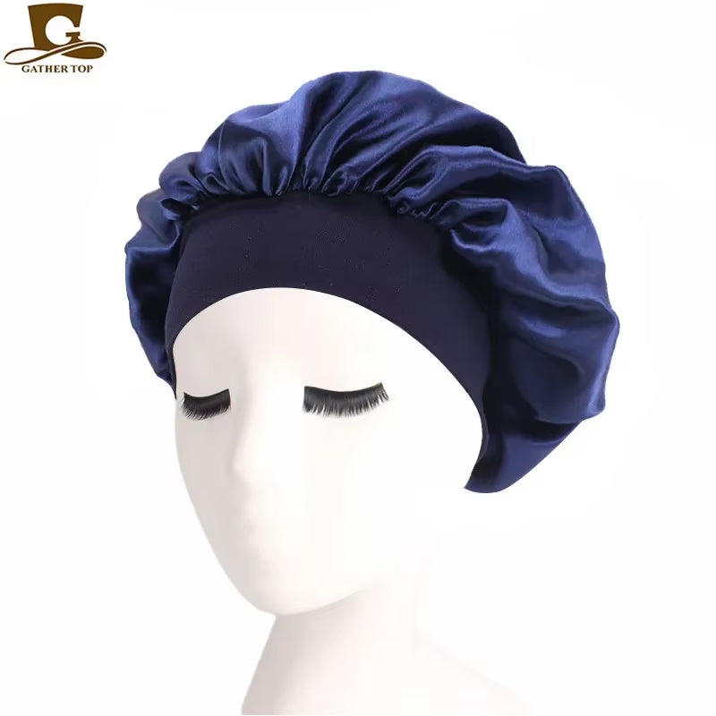 Soft Shower Caps Soft Silk Night Caps Hair Care Bonnet Nightcap for Women Beauty Salon Hair Care Hats Bathroom Products