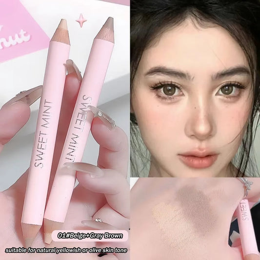 Natural 3D Contouring Pen Face Brightening Corrector Nose Shadow Sculpting Face Silkworm Highlighter Shading Stick Korean Makeup